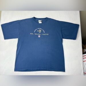 Vintage 90’s St. Louis Rams Puma T Shirt XL NFL Football Blue 100% Cotton